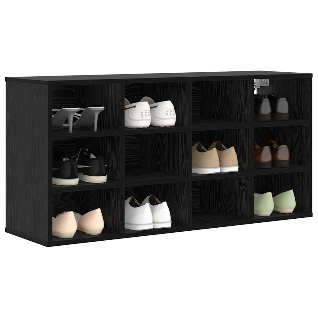 vidaXL Dulap pentru pantofi Stejar negru 103x30x51 cm Lemn compozit vidaXL Dulap pentru pantofi Stejar negru 103x30x51 cm Lemn compozit