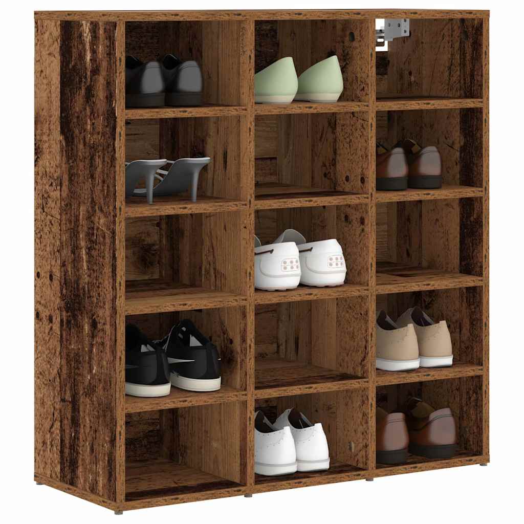 vidaXL Dulap pentru pantofi Lemn vechi 103x30x51 cm Lemn compozit