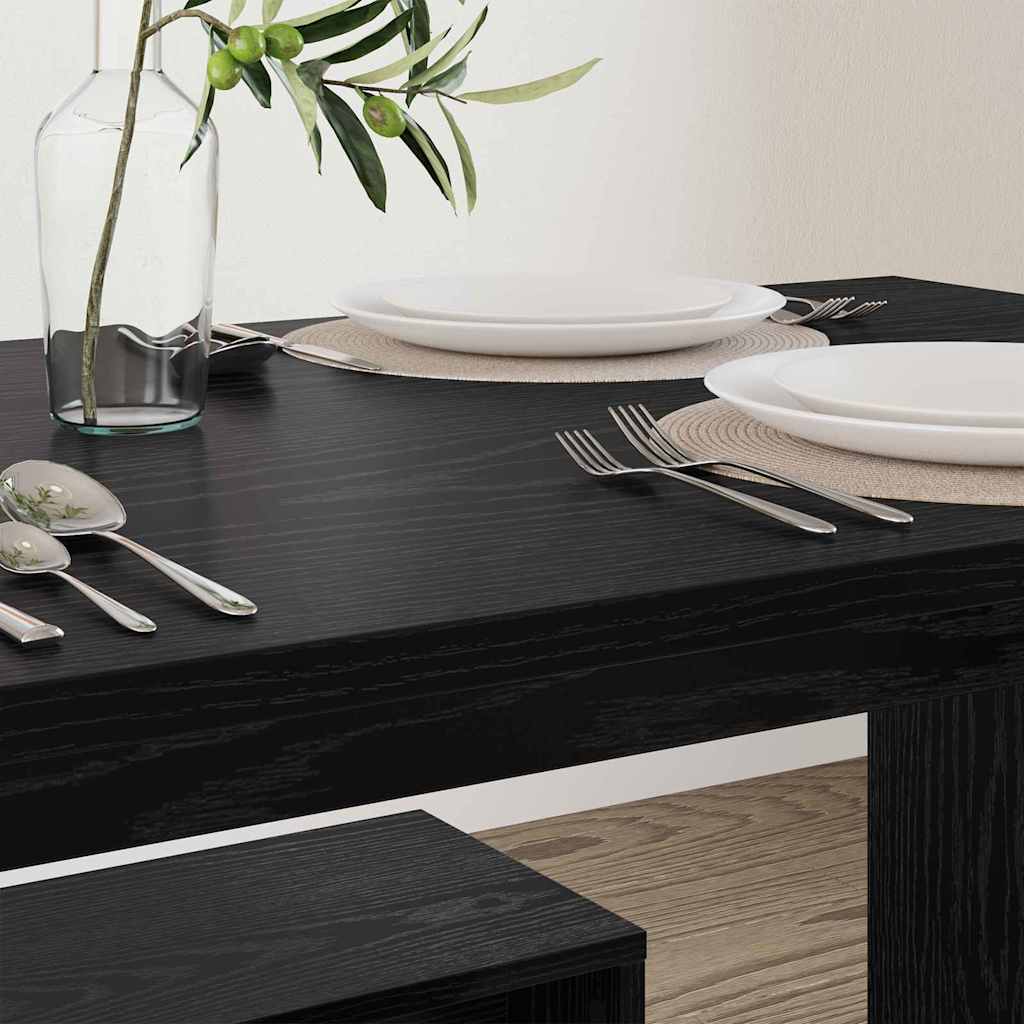 vidaXL Set de dining 2 pcs Stejar negru 97 x 47 x 75 cm Lemn compozit
