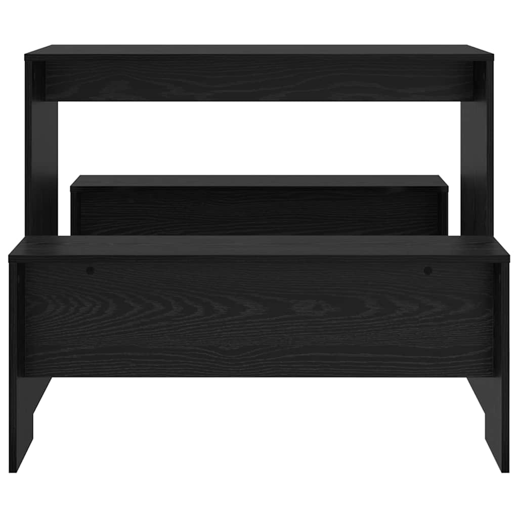 vidaXL Set de dining 2 pcs Stejar negru 97 x 47 x 75 cm Lemn compozit