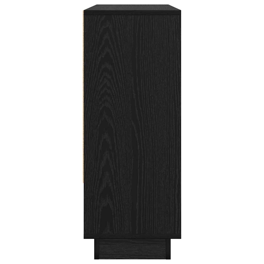 vidaXL Bufet Stejar Negru 97 x 29 x 75 cm Lemn compozit