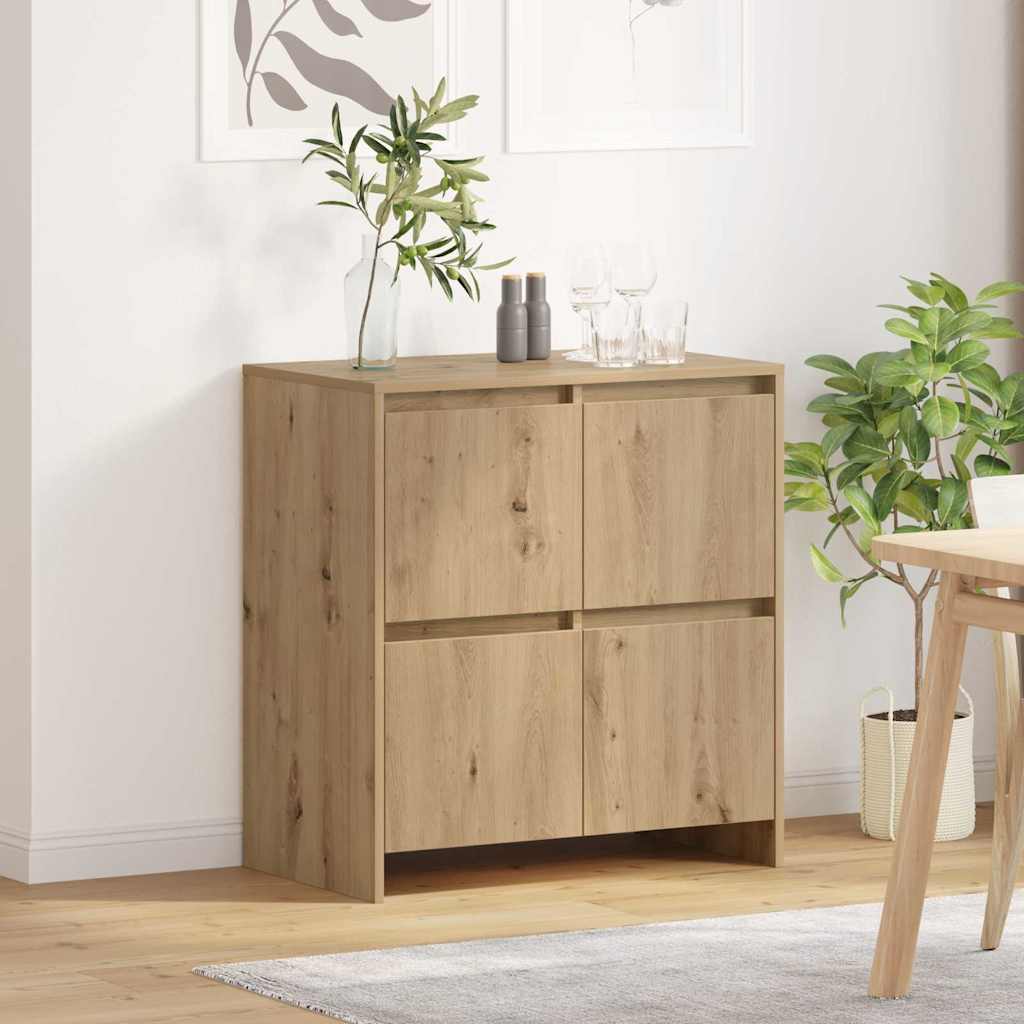 vidaXL Bufet cu ușă stejar artizanal 70 x 41 x 75 cm Lemn compozit vidaXL Bufet cu ușă stejar artizanal 70 x 41 x 75 cm Lemn compozit