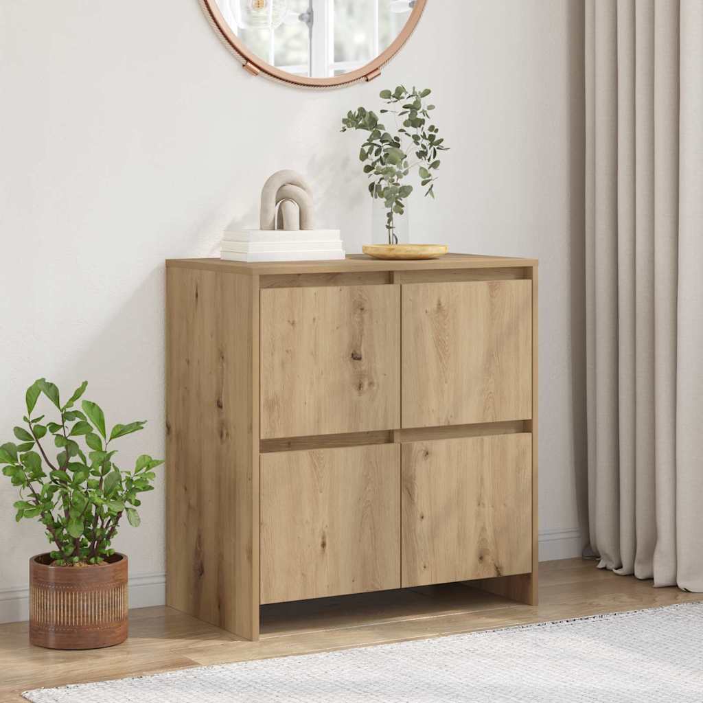 vidaXL Bufet cu ușă stejar artizanal 70 x 41 x 75 cm Lemn compozit vidaXL Bufet cu ușă stejar artizanal 70 x 41 x 75 cm Lemn compozit