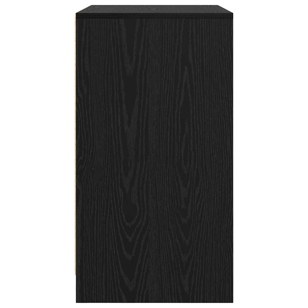 vidaXL Bufet Stejar Negru 70 x 41 x 75 cm Lemn compozit