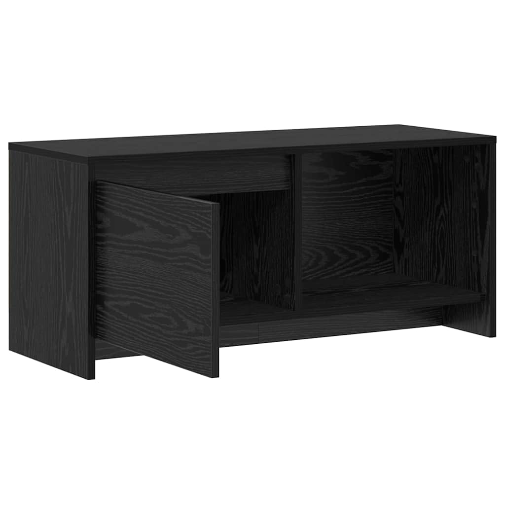 vidaXL Support TV Stejar negru Lemn compozit
