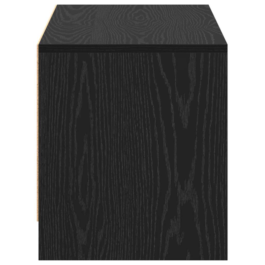 vidaXL Support TV Stejar negru Lemn compozit
