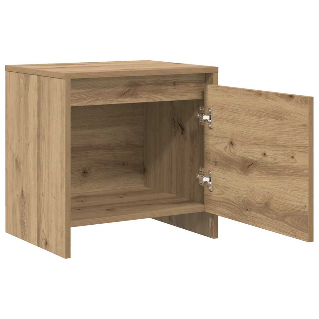 vidaXL Dulap de noapte stejar artizanal 45 x 34 x 44.5 cm vidaXL Dulap de noapte stejar artizanal 45 x 34 x 44.5 cm
