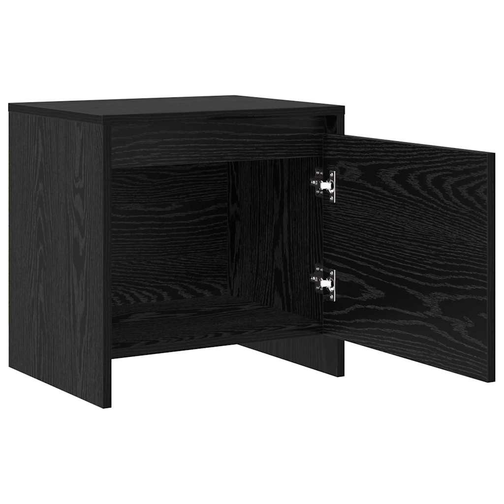 vidaXL Dulap de noapte Stejar negru 45 x 34 x 44.5 cm Lemn compozit vidaXL Dulap de noapte Stejar negru 45 x 34 x 44.5 cm Lemn compozit