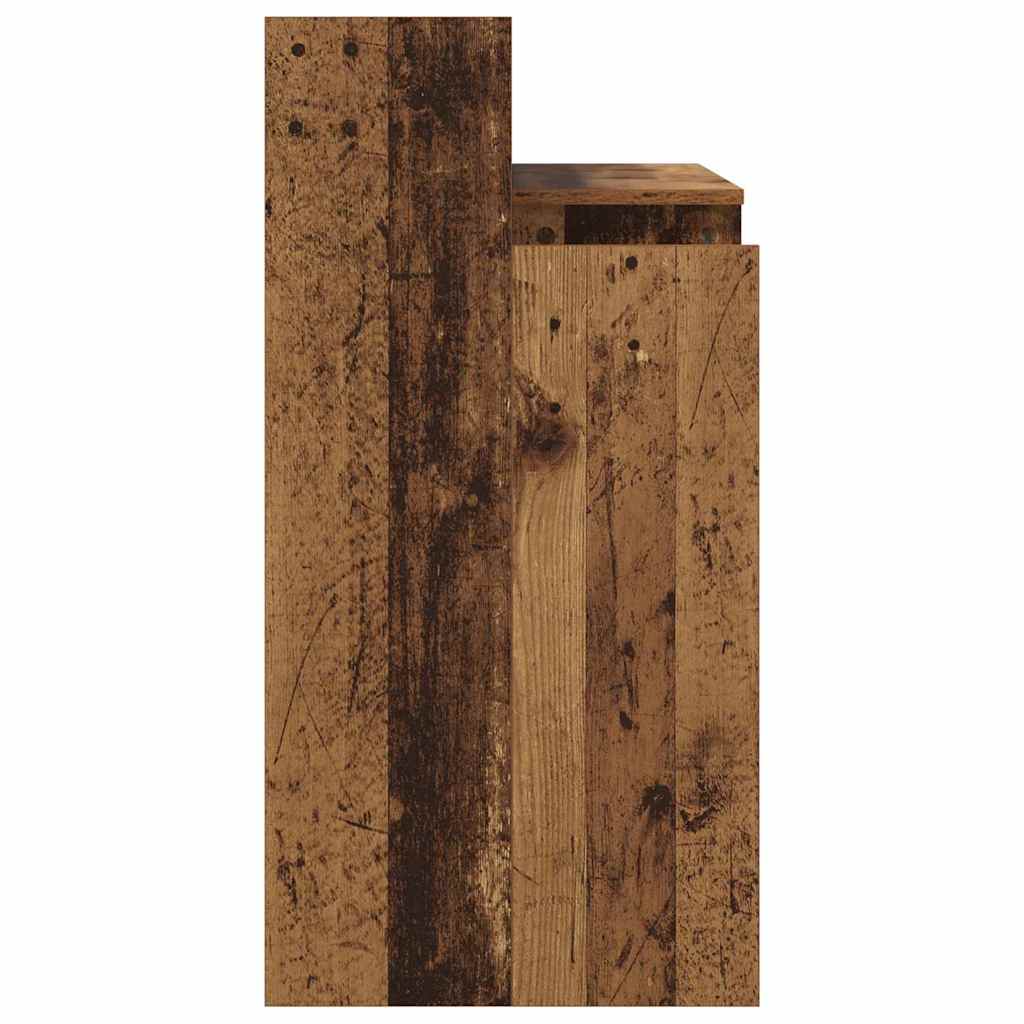 vidaXL Birou cu raft Lemn vechi 97 x 45 x 90 cm Lemn compozit
