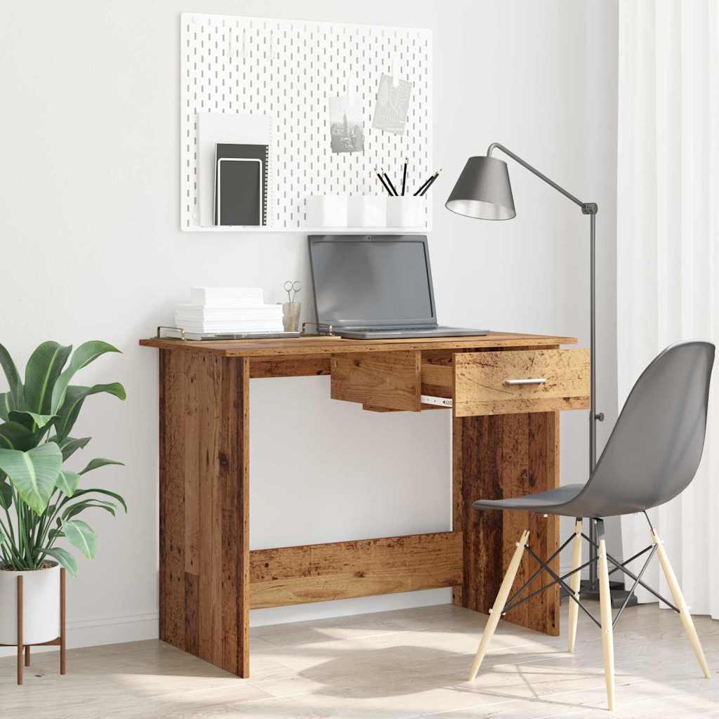 vidaXL Birou Lemn vechi 100 x 50 x 76 cm Lemn compozit