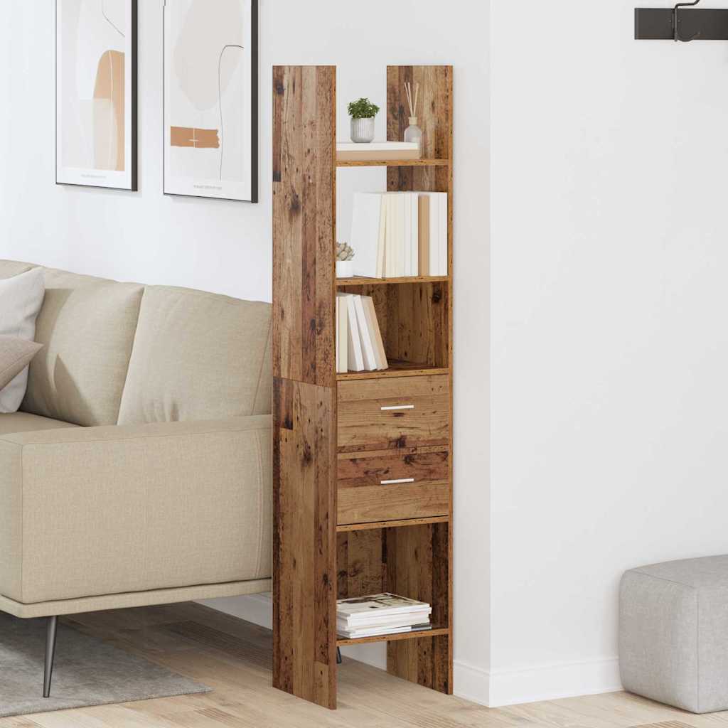 vidaXL Dulap pentru cărți Lemn vechi 40 x 35 x 180 cm Lemn compozit vidaXL Dulap pentru cărți Lemn vechi 40 x 35 x 180 cm Lemn compozit