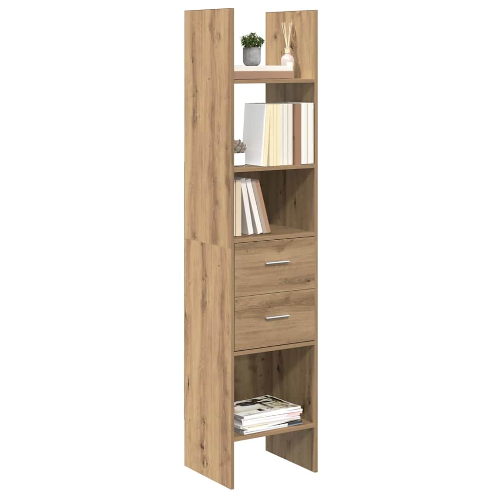 vidaXL Dulap pentru cărți stejar artizanal 40 x 35 x 180 cm vidaXL Dulap pentru cărți stejar artizanal 40 x 35 x 180 cm