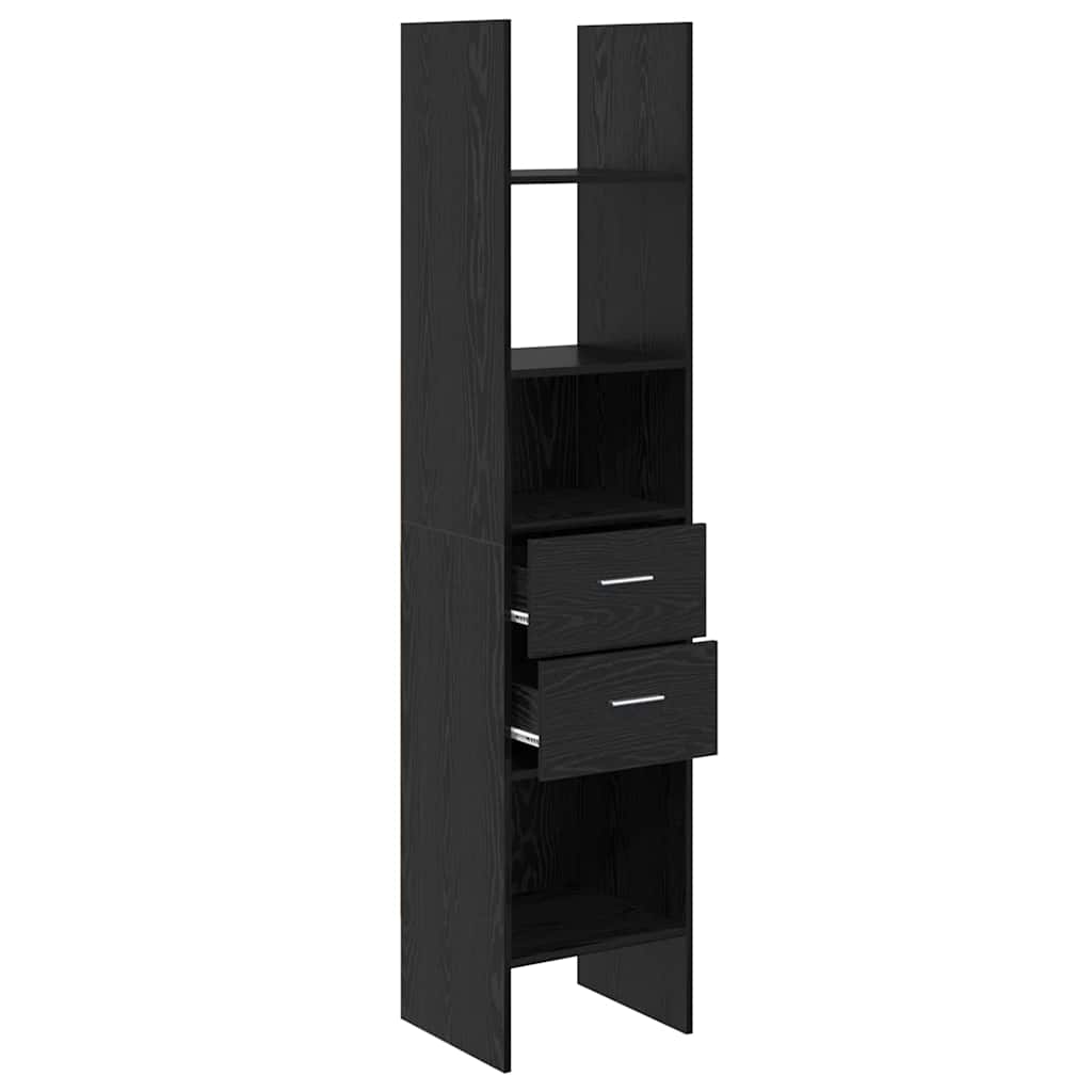 vidaXL Dulap pentru cărți Stejar negru 40 x 35 x 180 cm Lemn compozit vidaXL Dulap pentru cărți Stejar negru 40 x 35 x 180 cm Lemn compozit