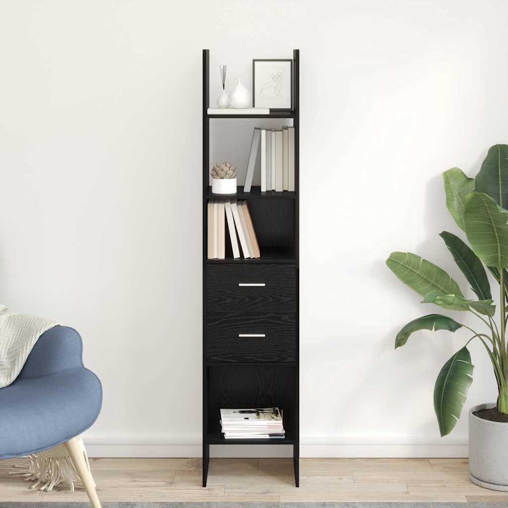 vidaXL Dulap pentru cărți Stejar negru 40 x 35 x 180 cm Lemn compozit vidaXL Dulap pentru cărți Stejar negru 40 x 35 x 180 cm Lemn compozit