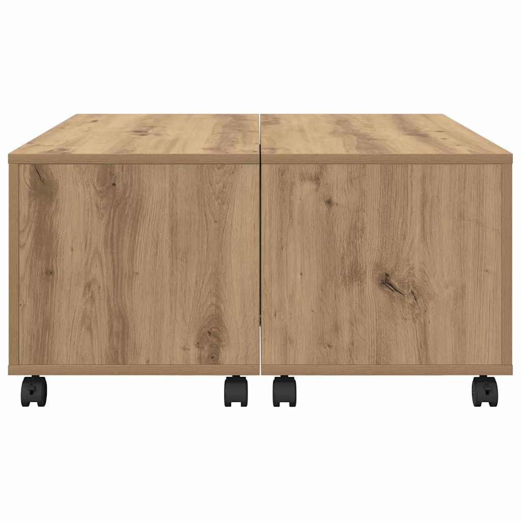 vidaXL Masă de cafea stejar artizanal 75 x 75 x 38 cm Lemn compozit vidaXL Masă de cafea stejar artizanal 75 x 75 x 38 cm Lemn compozit