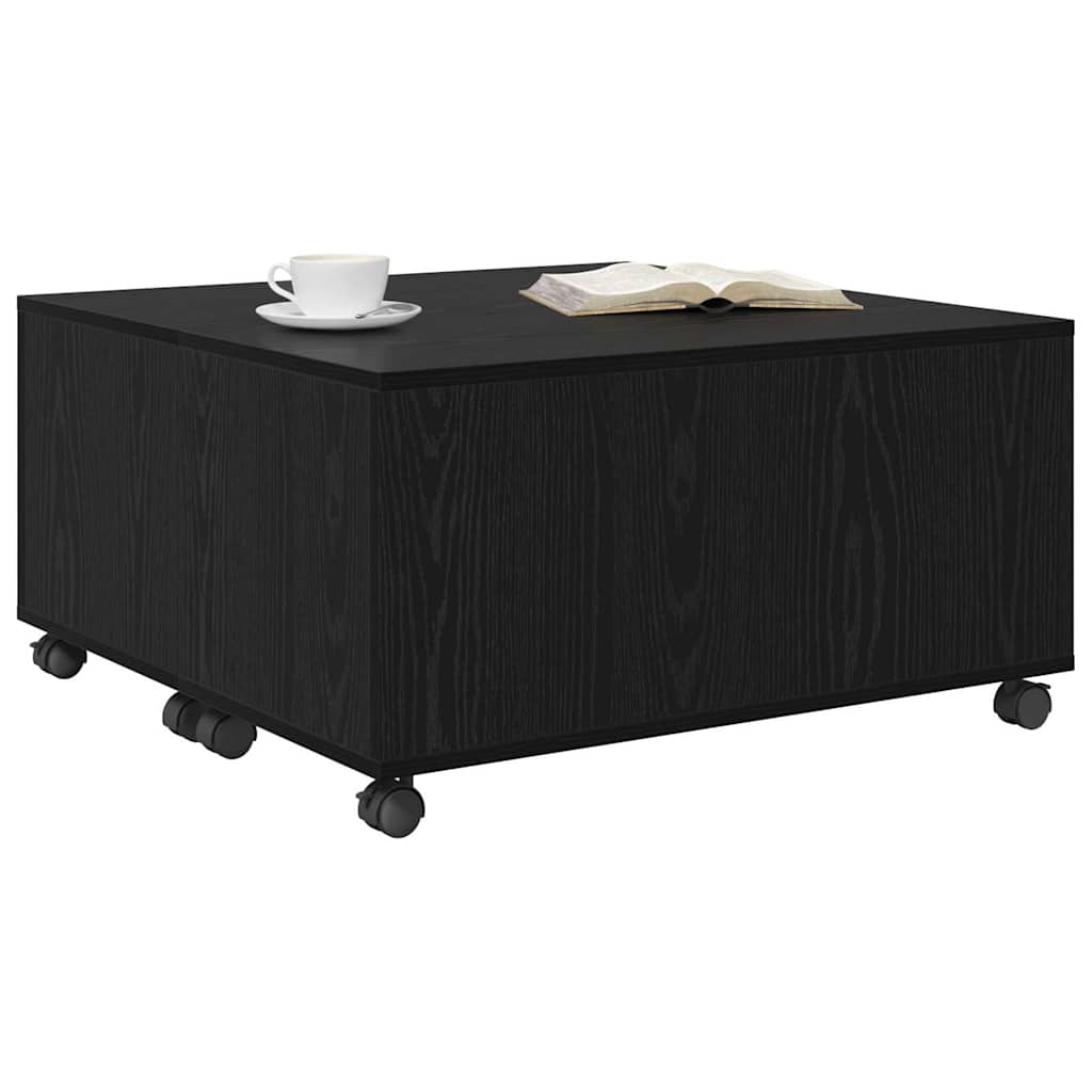 vidaXL Masă de cafea Stejar negru 75 x 75 x 38 cm Lemn compozit vidaXL Masă de cafea Stejar negru 75 x 75 x 38 cm Lemn compozit