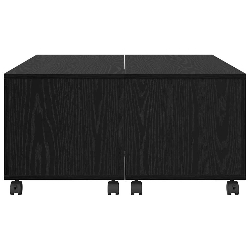 vidaXL Masă de cafea Stejar negru 75 x 75 x 38 cm Lemn compozit vidaXL Masă de cafea Stejar negru 75 x 75 x 38 cm Lemn compozit