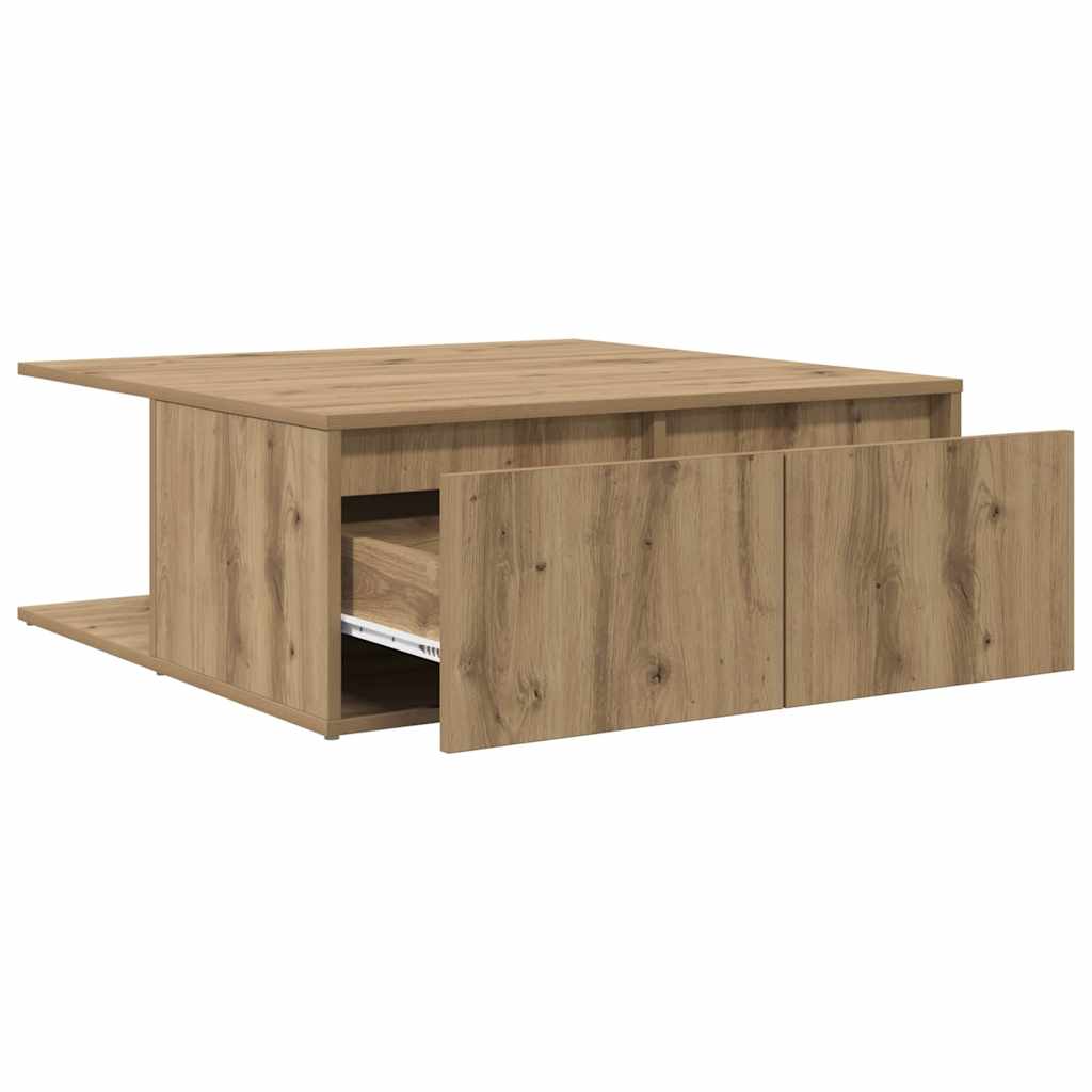 vidaXL Masă de cafea stejar artizanal 80 x 80 x 31 cm Lemn compozit vidaXL Masă de cafea stejar artizanal 80 x 80 x 31 cm Lemn compozit