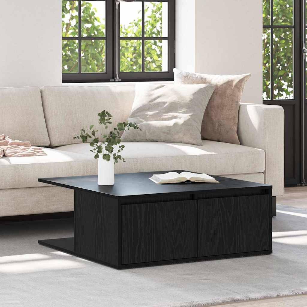 vidaXL Masă de cafea Stejar negru 80 x 80 x 31 cm Lemn compozit vidaXL Masă de cafea Stejar negru 80 x 80 x 31 cm Lemn compozit