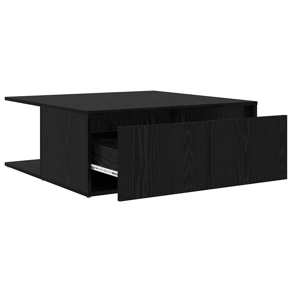vidaXL Masă de cafea Stejar negru 80 x 80 x 31 cm Lemn compozit vidaXL Masă de cafea Stejar negru 80 x 80 x 31 cm Lemn compozit