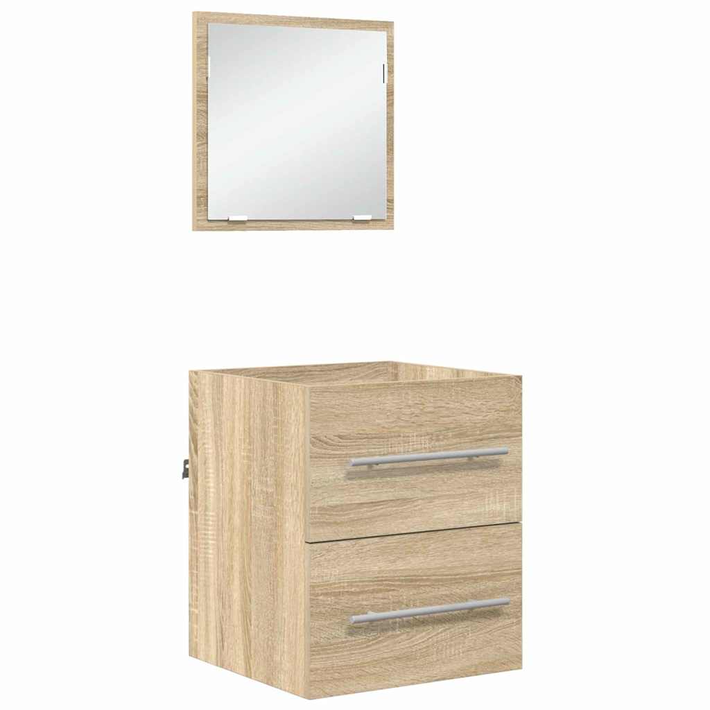 vidaXL Set de mobilier pentru baie cu sertar Maro 41 x 38,5 x 48 cm