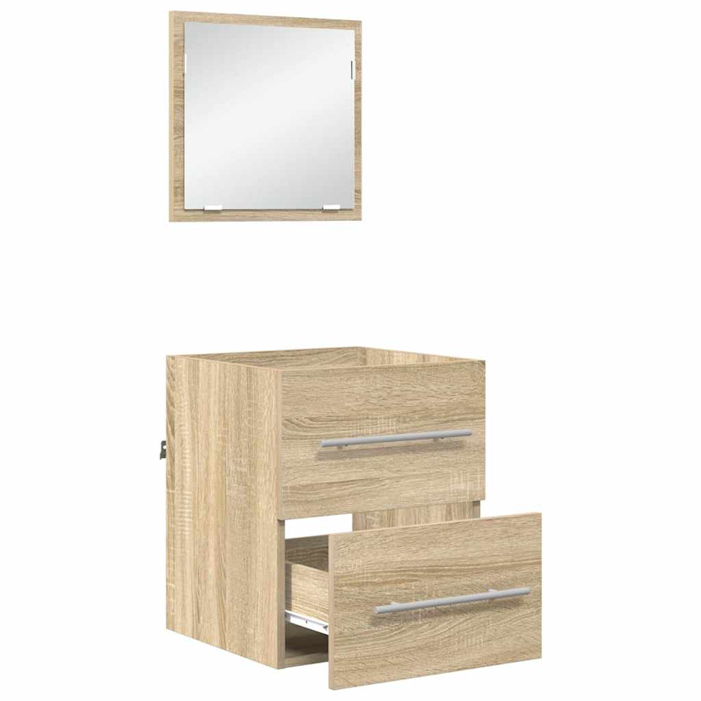 vidaXL Set de mobilier pentru baie cu sertar Maro 41 x 38,5 x 48 cm