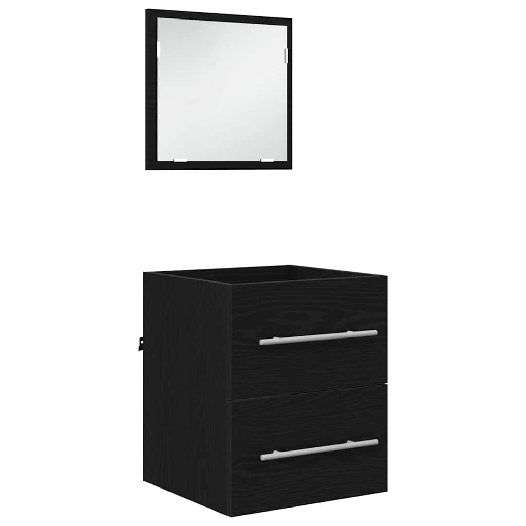 vidaXL Dulap de Baie Stejar negru 41 x 38.5 x 48 cm Lemn compozit