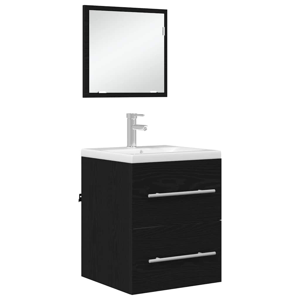 vidaXL Dulap de Baie Stejar negru 41 x 38.5 x 48 cm Lemn compozit