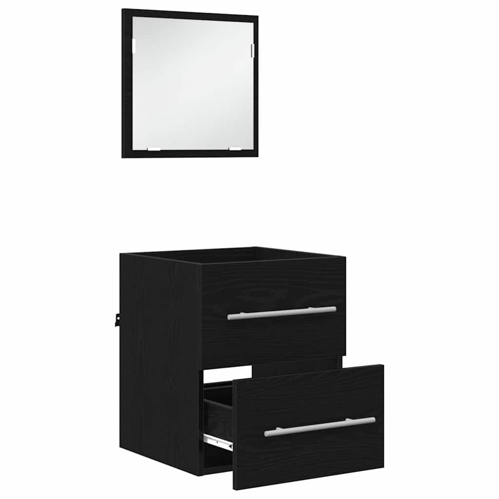 vidaXL Dulap de Baie Stejar negru 41 x 38.5 x 48 cm Lemn compozit