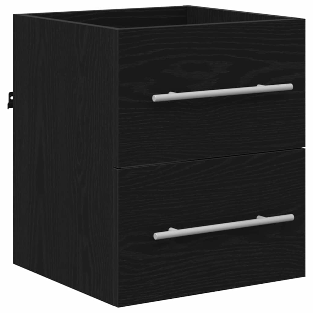 vidaXL Dulap de Baie Stejar negru 41 x 38.5 x 48 cm Lemn compozit
