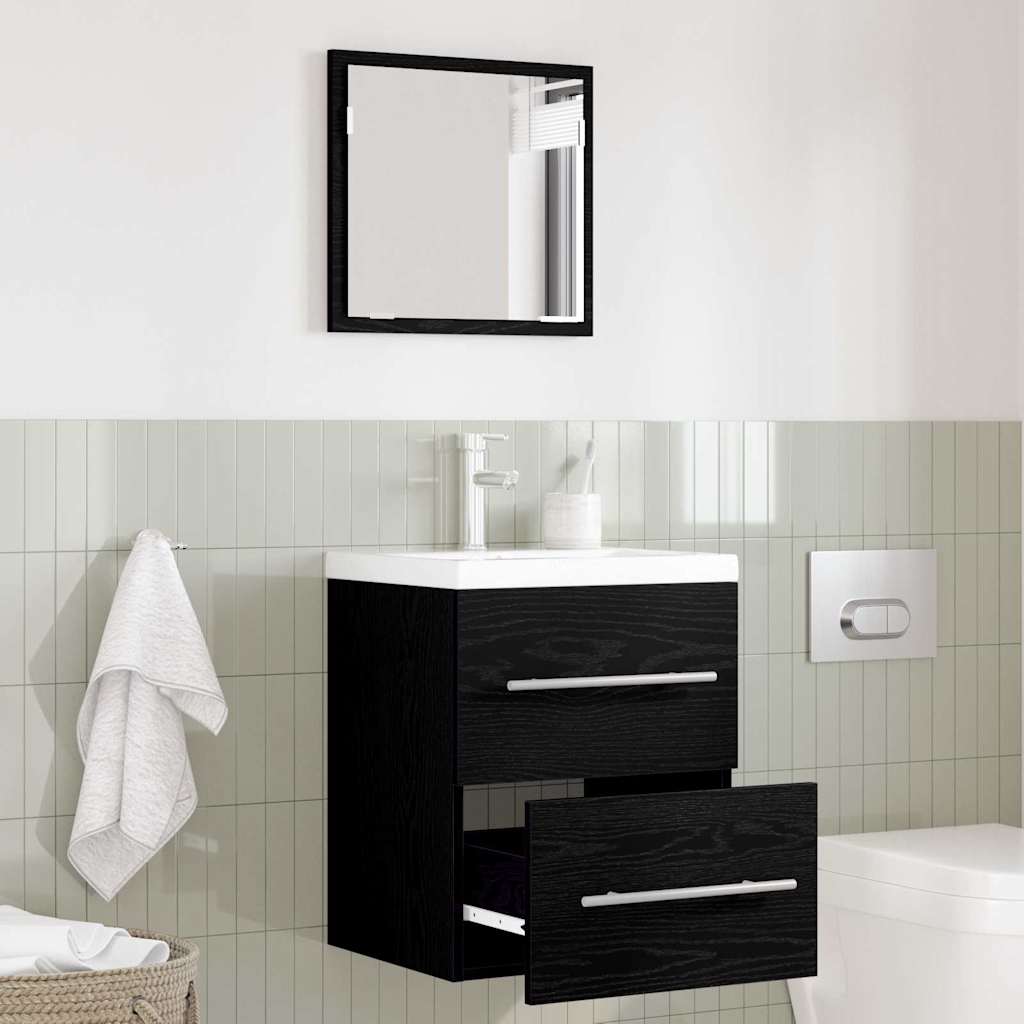 vidaXL Dulap de Baie Stejar negru 41 x 38.5 x 48 cm Lemn compozit