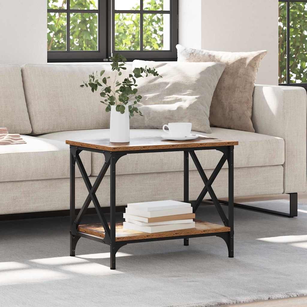 vidaXL Masă laterală Lemn vechi 55 x 38 x 45 cm Lemn compozit