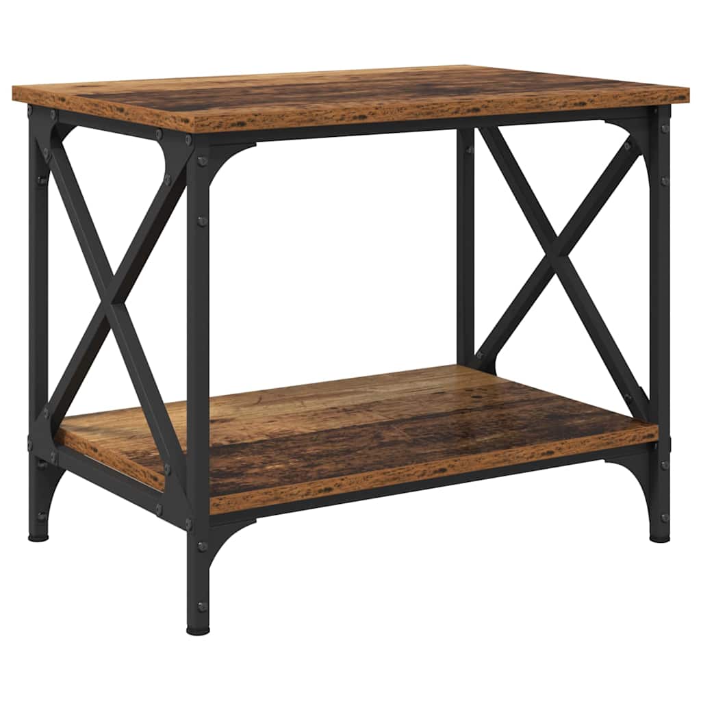 vidaXL Masă laterală Lemn vechi 55 x 38 x 45 cm Lemn compozit