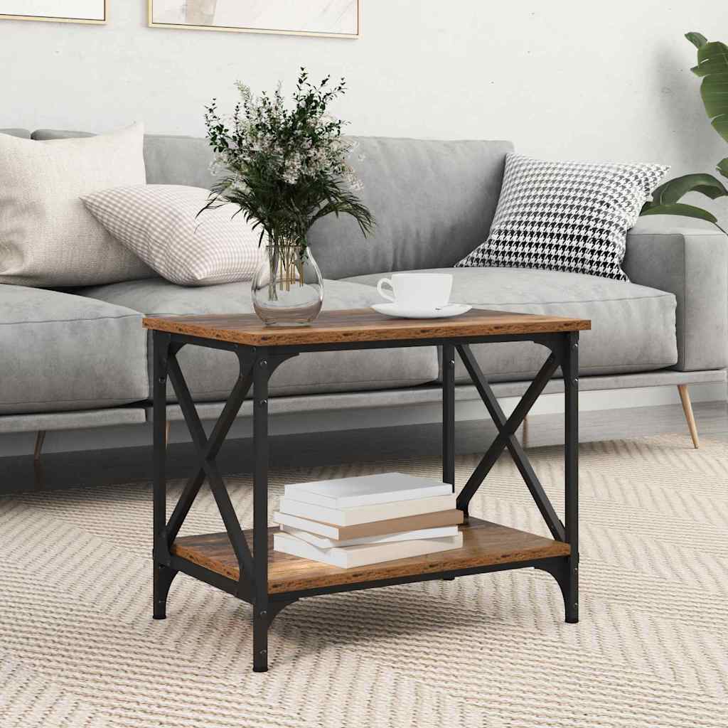 vidaXL Masă laterală Lemn vechi 55 x 38 x 45 cm Lemn compozit