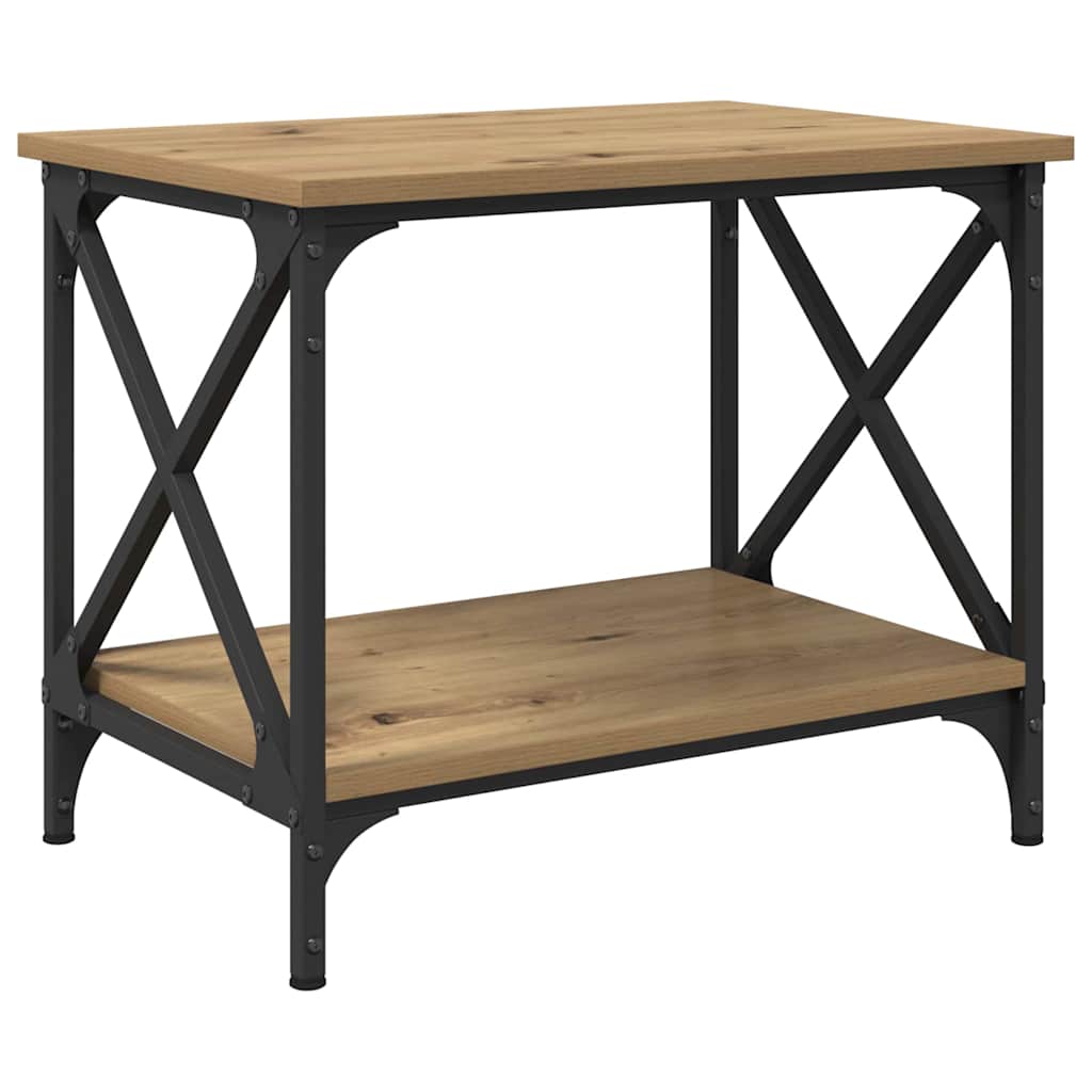 vidaXL Masă laterală stejar artizanal 55 x 38 x 45 cm Lemn compozit vidaXL Masă laterală stejar artizanal 55 x 38 x 45 cm Lemn compozit