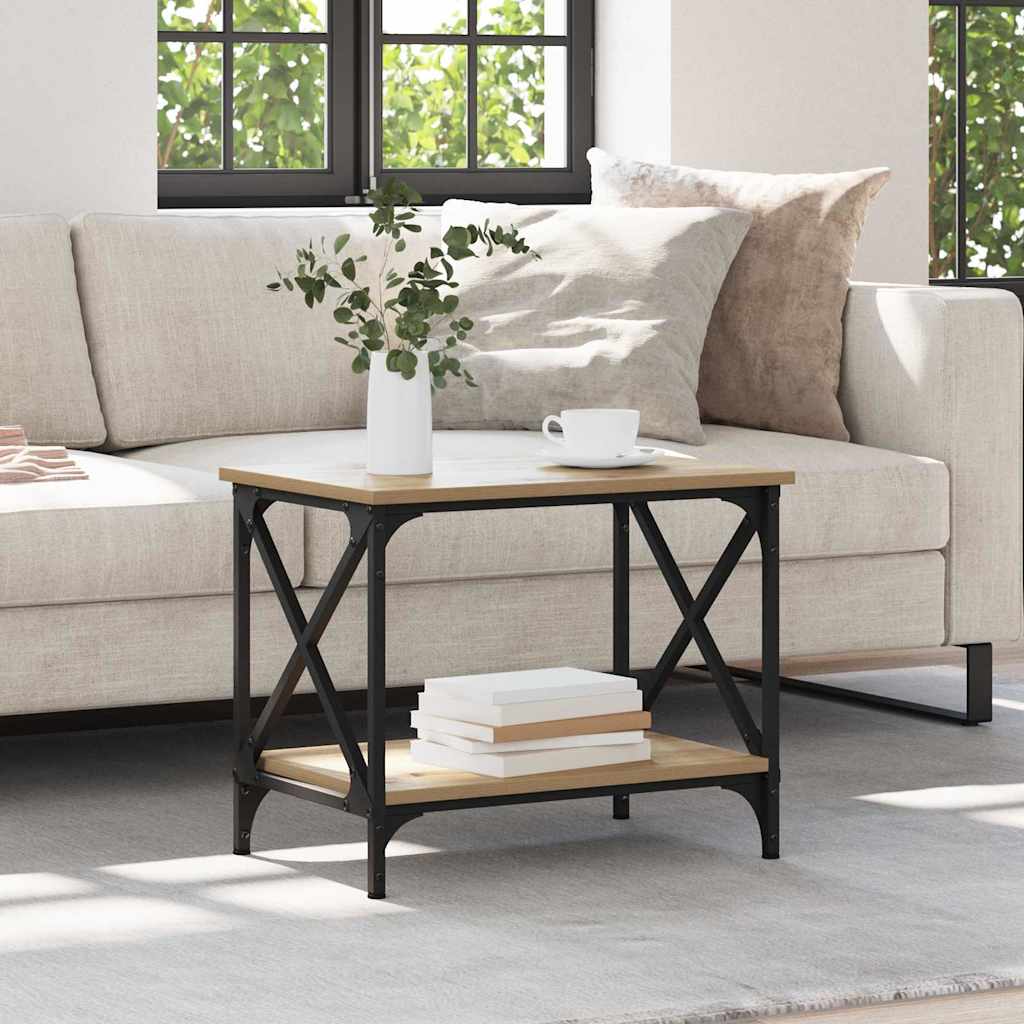 vidaXL Masă laterală stejar artizanal 55 x 38 x 45 cm Lemn compozit vidaXL Masă laterală stejar artizanal 55 x 38 x 45 cm Lemn compozit