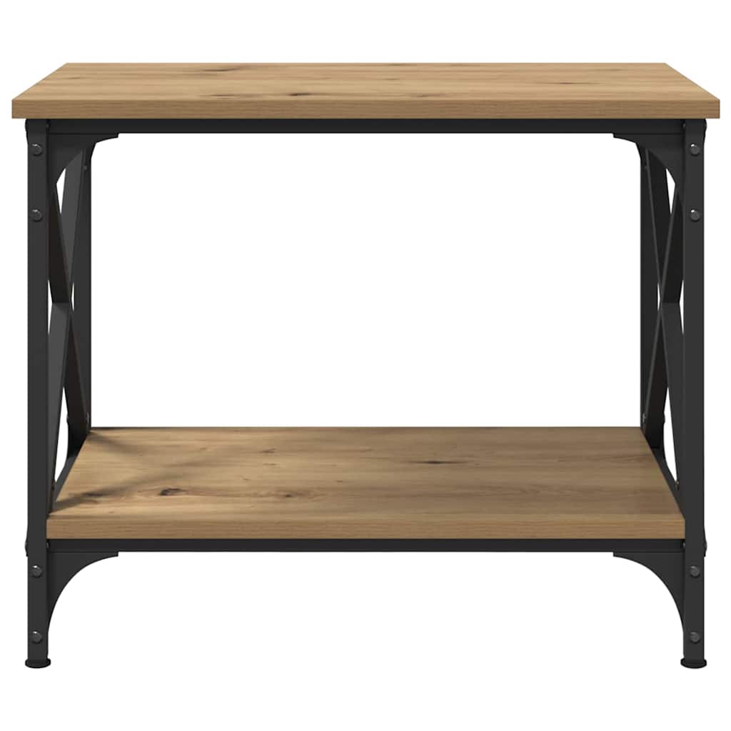 vidaXL Masă laterală stejar artizanal 55 x 38 x 45 cm Lemn compozit vidaXL Masă laterală stejar artizanal 55 x 38 x 45 cm Lemn compozit