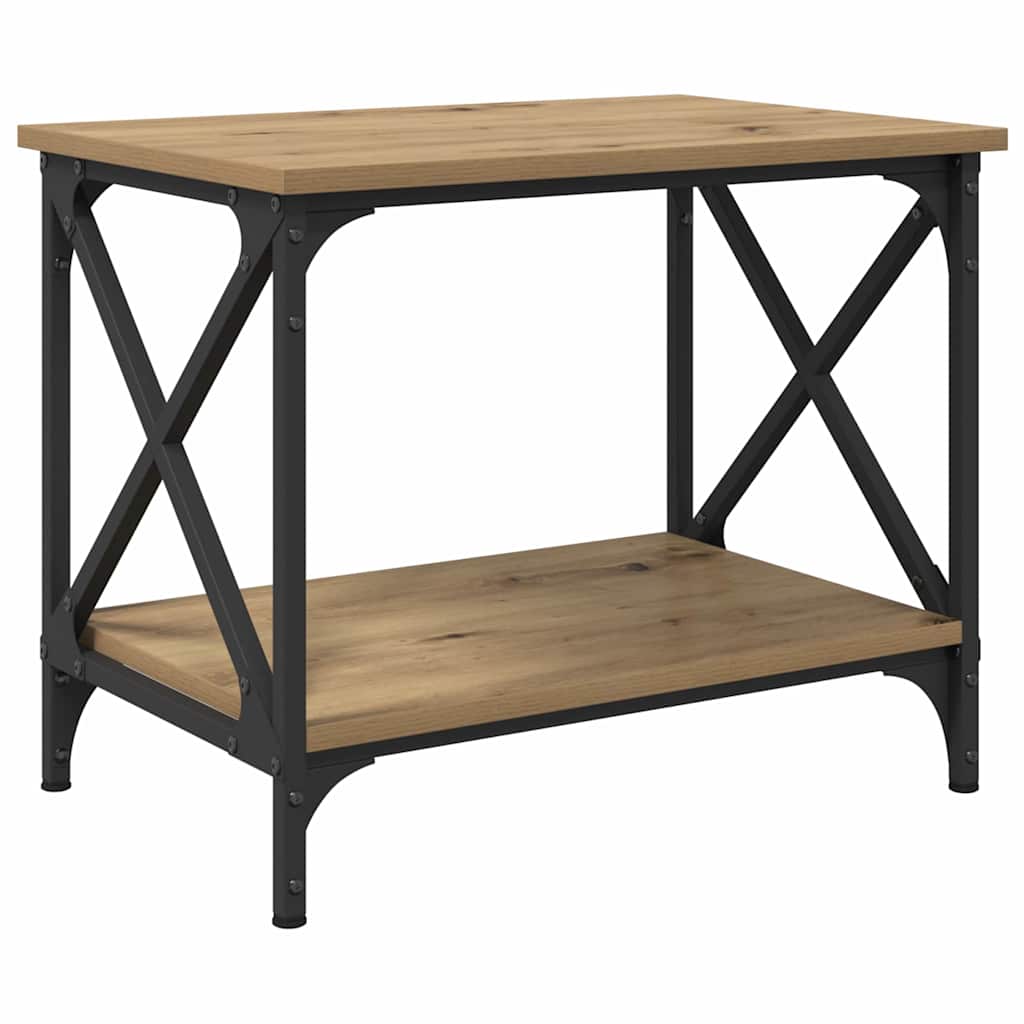 vidaXL Masă laterală stejar artizanal 55 x 38 x 45 cm Lemn compozit vidaXL Masă laterală stejar artizanal 55 x 38 x 45 cm Lemn compozit