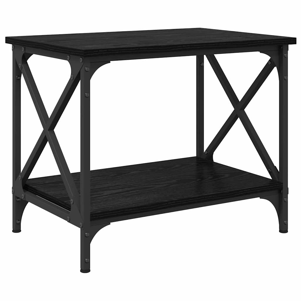 vidaXL Masă laterală Stejar negru 55 x 38 x 45 cm Lemn compozit vidaXL Masă laterală Stejar negru 55 x 38 x 45 cm Lemn compozit
