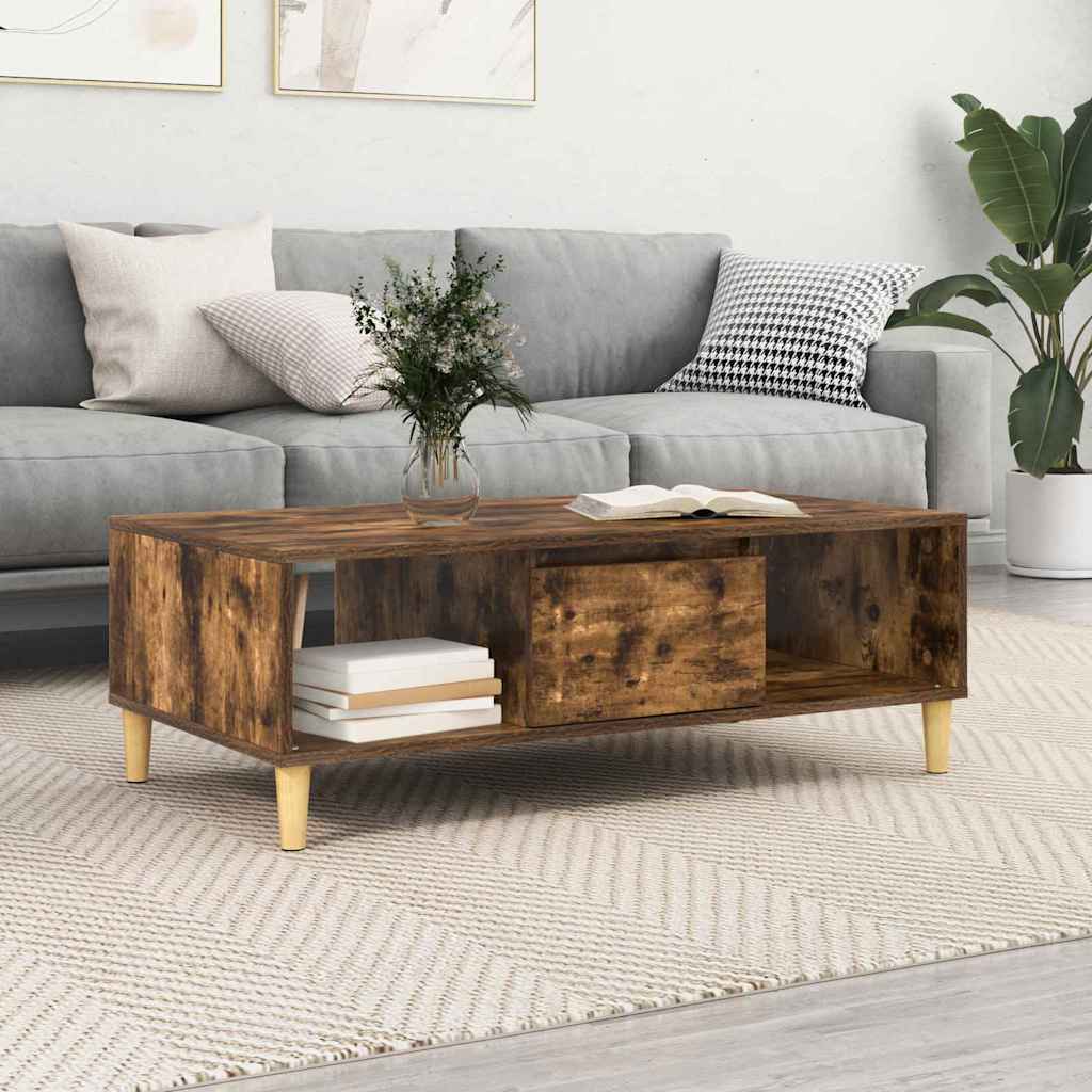 vidaXL cu depozitare cu ușă Stejar afumat 103.5 x 60 x 35 cm Lemn compozit vidaXL cu depozitare cu ușă Stejar afumat 103.5 x 60 x 35 cm Lemn compozit