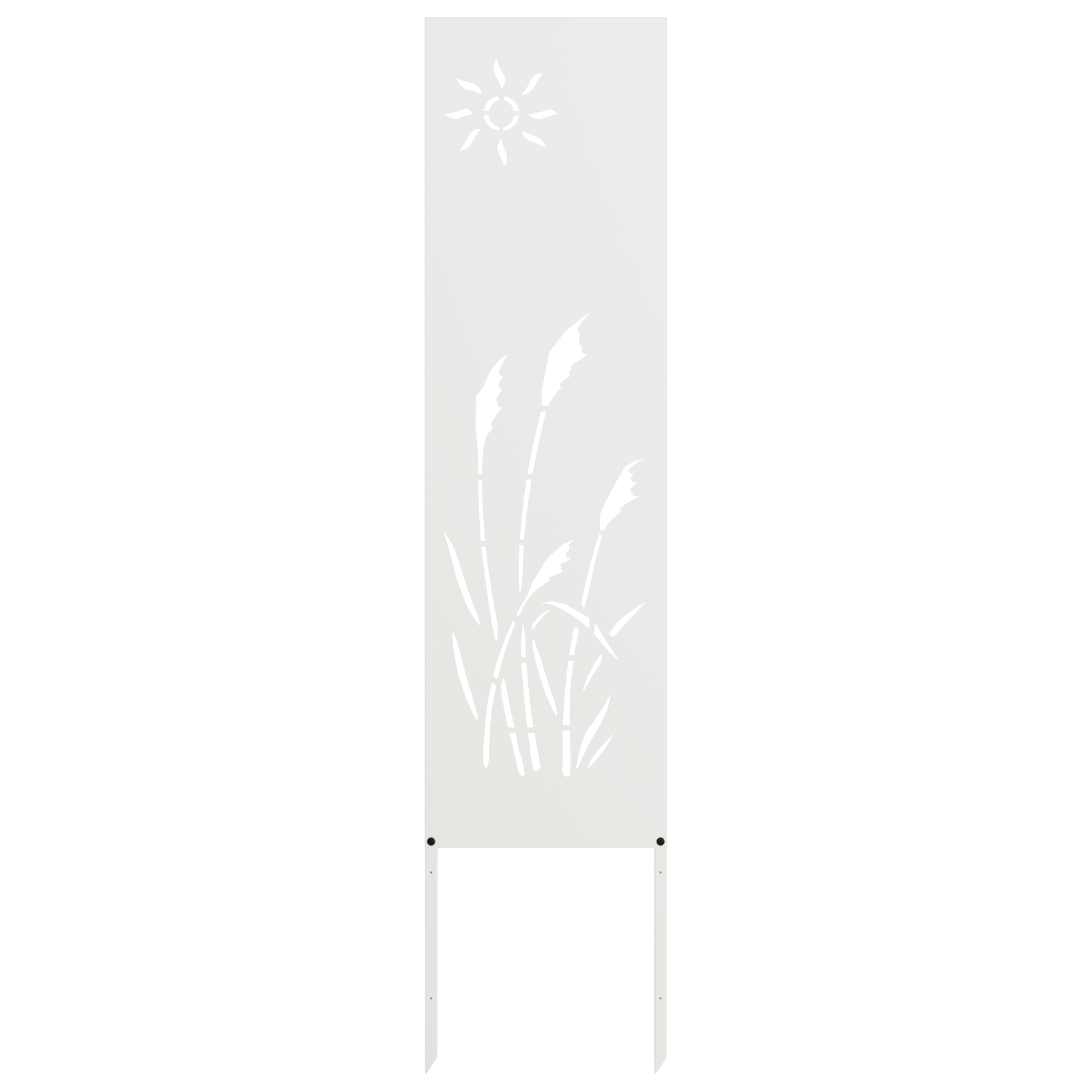 vidaXL Panou Decorativ de Grădină Alb 32 x 140 cm Oțel laminat la rece