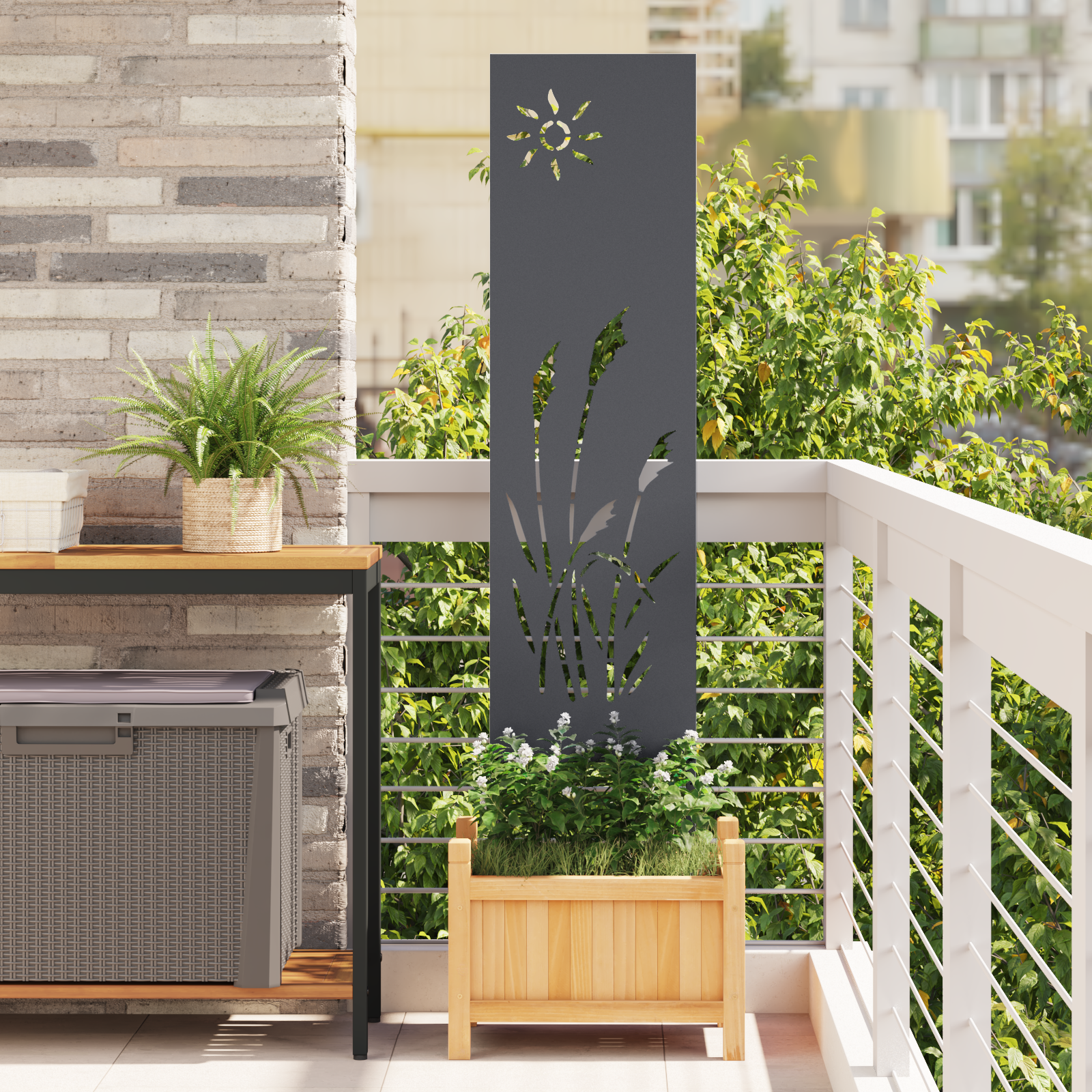 vidaXL Panou Decorativ de Grădină Antracit 32 x 140 cm vidaXL Panou Decorativ de Grădină Antracit 32 x 140 cm