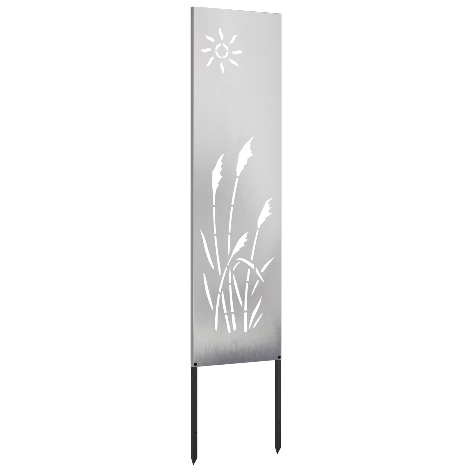vidaXL Panou Decorativ de Grădină Argintiu 32 x 140 cm Oțel inoxidabil vidaXL Panou Decorativ de Grădină Argintiu 32 x 140 cm Oțel inoxidabil