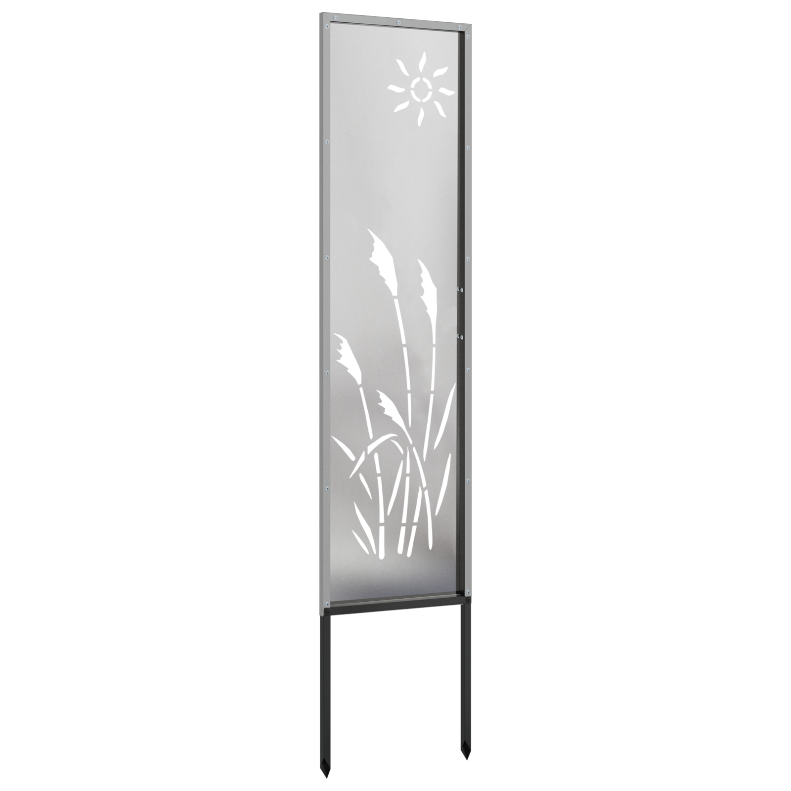 vidaXL Panou Decorativ de Grădină Argintiu 32 x 140 cm Oțel inoxidabil vidaXL Panou Decorativ de Grădină Argintiu 32 x 140 cm Oțel inoxidabil