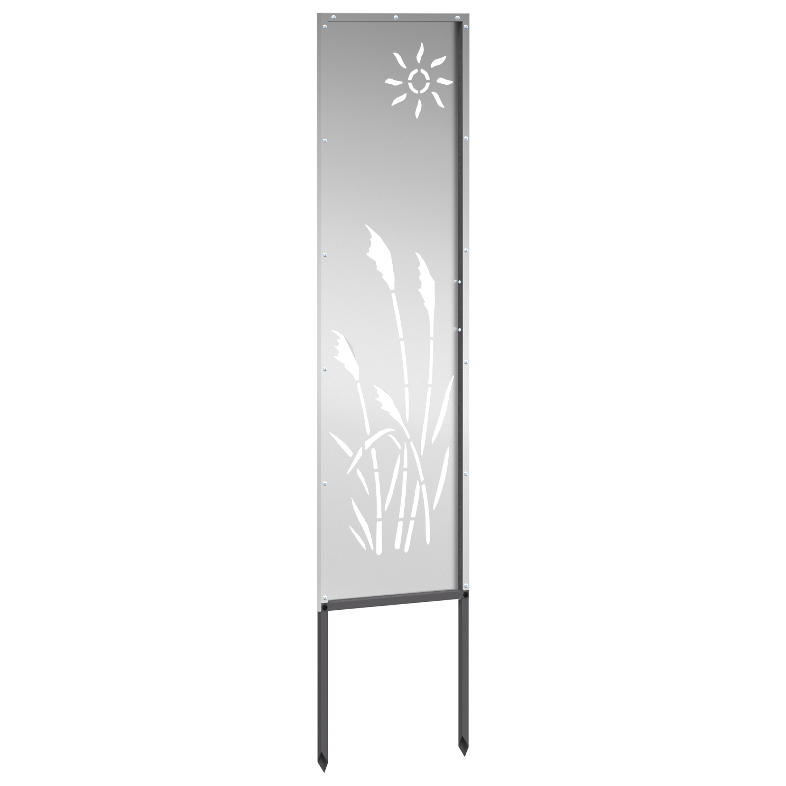 vidaXL Panou Decorativ de Grădină Argintiu 32 x 140 cm Oțel galvanizat vidaXL Panou Decorativ de Grădină Argintiu 32 x 140 cm Oțel galvanizat