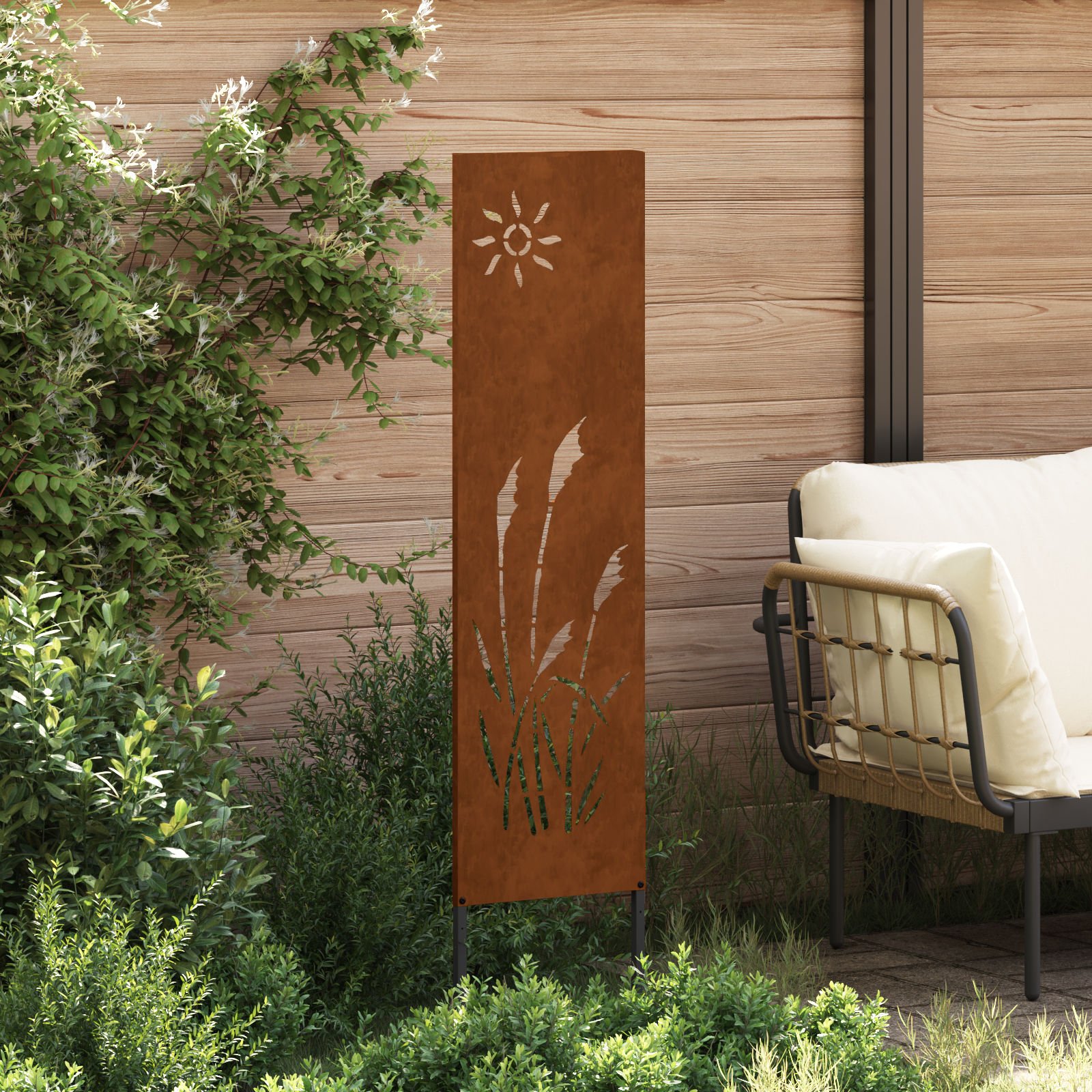 vidaXL Panou Decorativ de Grădină Ruginit 32 x 140 cm