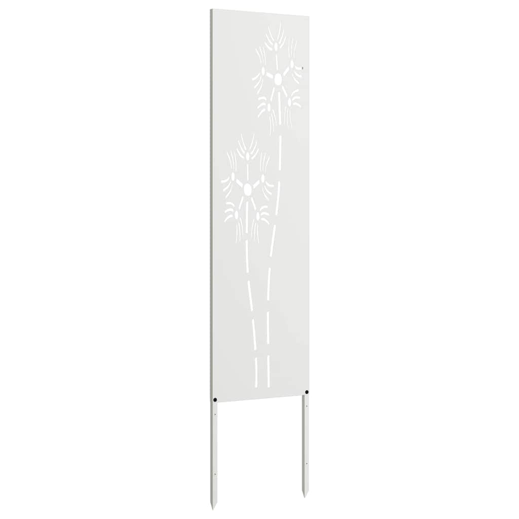 vidaXL Panou Decorativ de Grădină Alb 32 x 140 cm Oțel laminat la rece vidaXL Panou Decorativ de Grădină Alb 32 x 140 cm Oțel laminat la rece