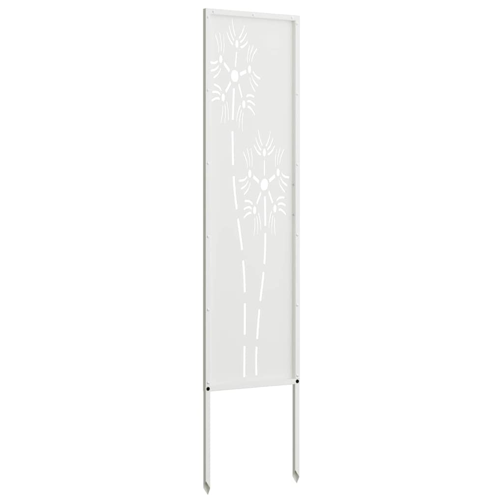 vidaXL Panou Decorativ de Grădină Alb 32 x 140 cm Oțel laminat la rece vidaXL Panou Decorativ de Grădină Alb 32 x 140 cm Oțel laminat la rece
