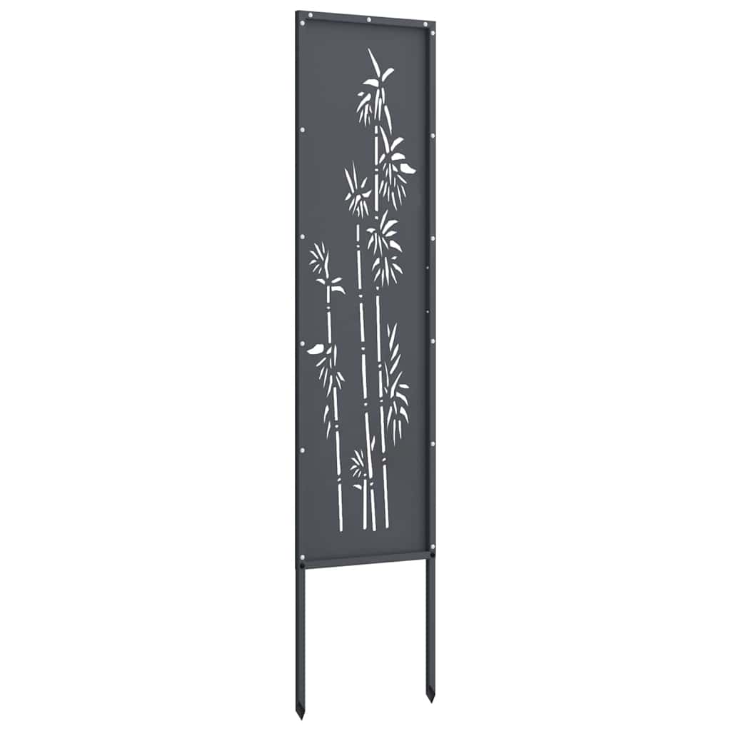 vidaXL Ecran de intimitate pentru grădină Floral Antracit 32 x 140 cm