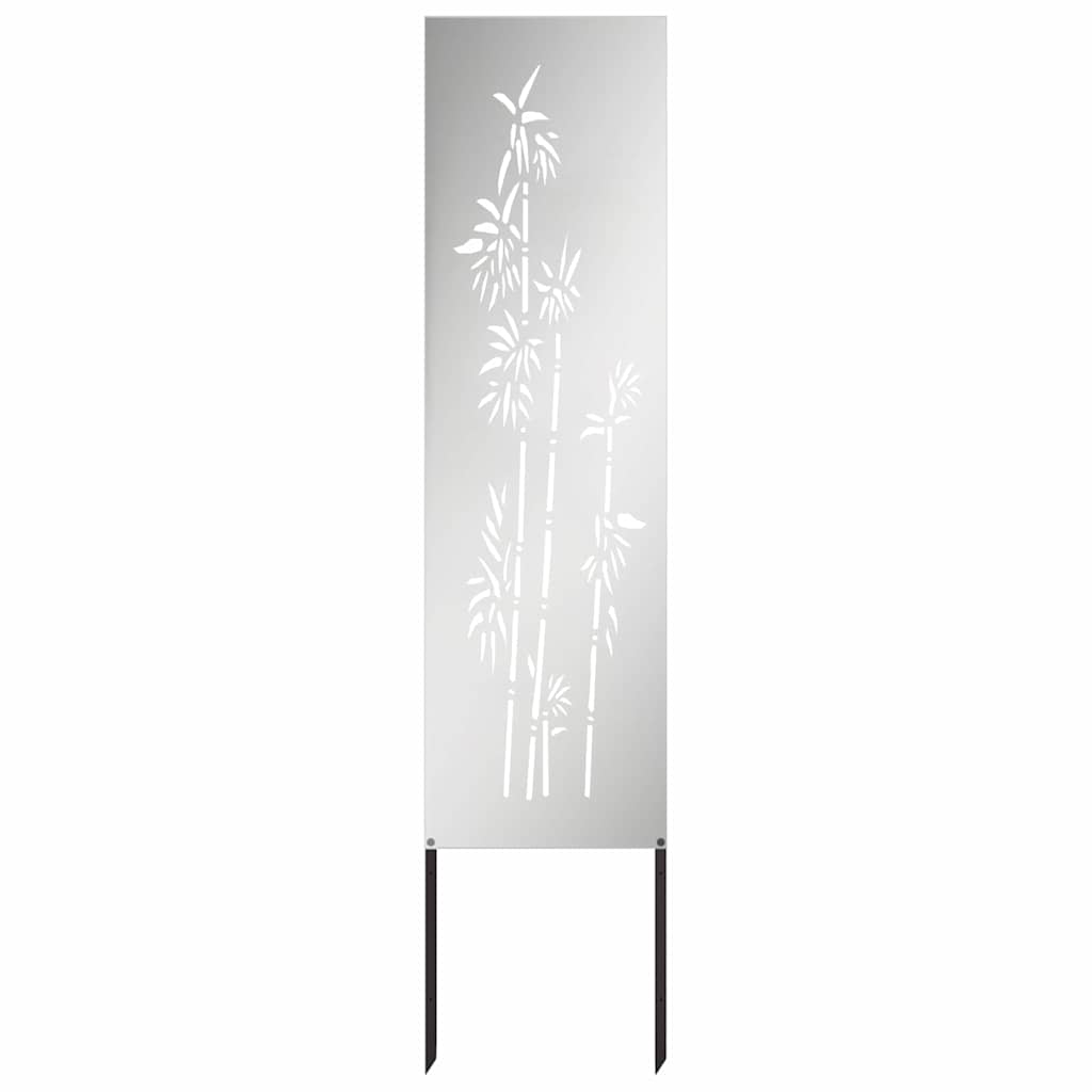 vidaXL Ecran de intimitate pentru grădină Floral Argintiu 32 x 140 cm